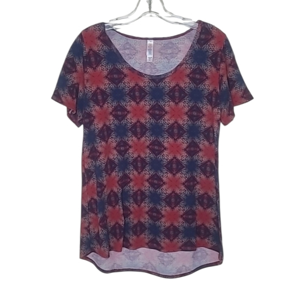 LuLaRoe Red Blue Classic Tee